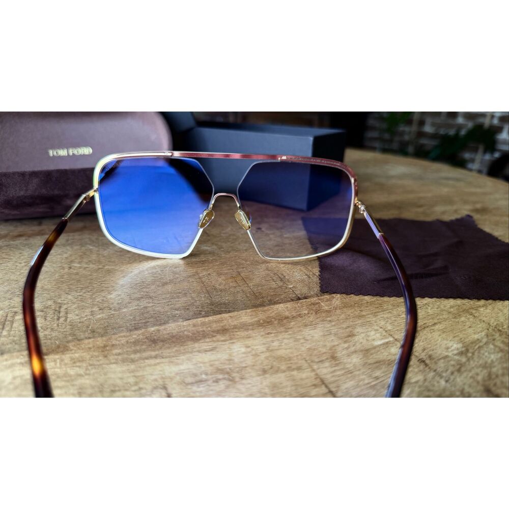 Tom Ford Warren-02 Gold Aviator Sunglasses Made in Italy - Picture 5 of 5